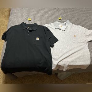 Set of 2, Large, Carhartt polos